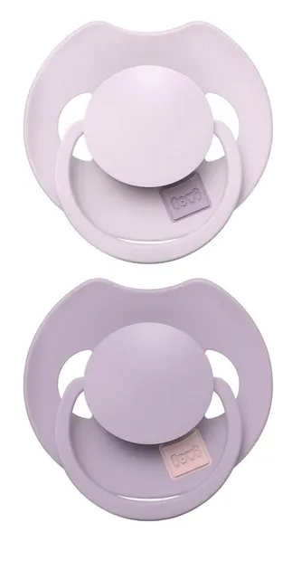 Set de suzete din silicon Lovi - Prime, 18 luni+, 2 bucăți, liliac