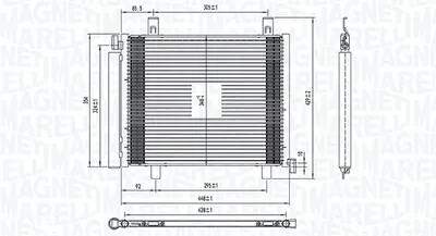 Radiator AC condensator potrivit SEAT MII; SKODA CITIGO, E-CITIGO; VW LOAD UP, UP! 1.0 1.0CNG Electric 08.11