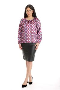 Bluza ie dama DP23BL42 rosu/albastru stilizat, Dress to Impress | marimea 40/42