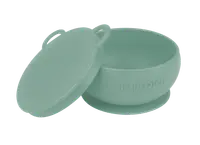 Bol cu ventuza si capac 100% Pemium Silicone River Green, 1 bucata, Minikoioi