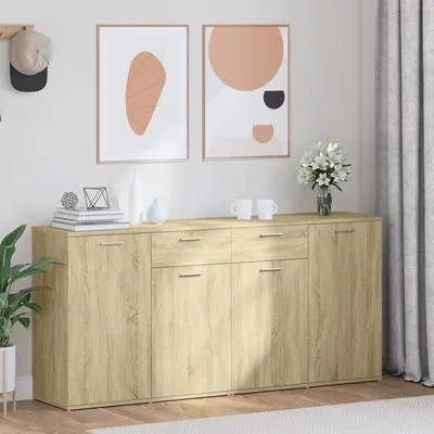 vidaXL Servantă, stejar Sonoma, 160x36x75 cm, lemn prelucrat