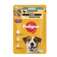 Pedigree hrana umeda pentru caini adulti, cu pui si legume in sos 100g