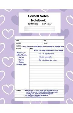 Cornell Notes Notebook: Note Taking System, For Students, Writers, Meetings, Lectures Large Size 8.5 x 11 (21.59 x 27.94 cm), Durable Matte Pu