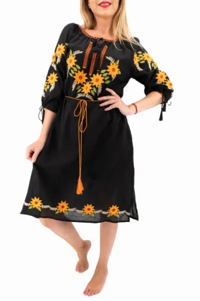 Rochie Traditionala Floarea Soarelui 9