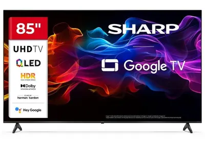 Sharp televizor smart - 85HP5265E, 85'', QLED, 4K Ultra HD, HARMAN KARDON Audio 20W, Google TV, negru