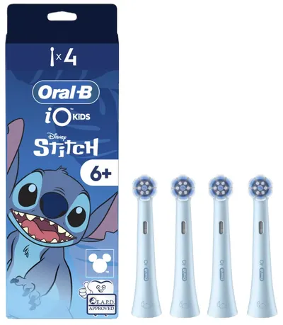 Capete de schimb Oral-B - iO Kids, 4 buc, Stitch, albastru