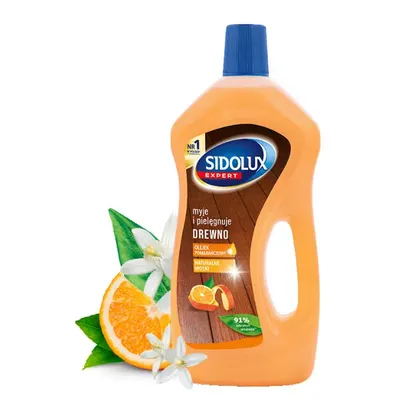 Solutie curatare suprafete lemn Portocale Sidolux Expert, Lakma | 1 L