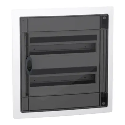PrismaSet XS, Cofret cu montaj ingropat, 2x18 Module, material plastic, usa fumurie, cu 1 bloc terminal