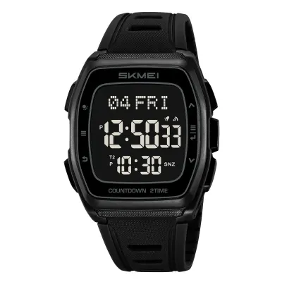 Ceas Digital Bărbați SKMEI 2441 Negru - Funcții Multiple, Design Sport, Afișaj LED, Alarmă, Rezistent la Apă 5ATM
