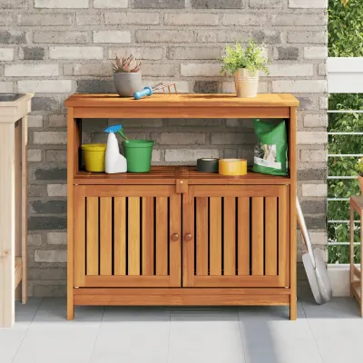 vidaXL Masă consolă de grădină, 80x35x75 cm, lemn masiv de acacia