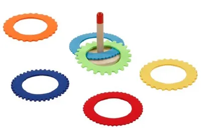 Goki - Set de jucării cu inele, 6 piese