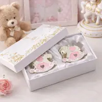 Set Cadou Bebeluși Fetiță AZAY – Prima Șuviță & Primul Dințișor, Design Roz, Cutie Cadou Inclusă