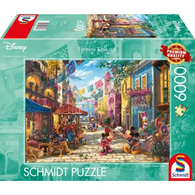 Puzzle Thomas Kinkade - Disney - Mickey si Minnie in Mexico 6000