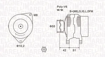 Alternator (14v, 100a) Jeep Commander; Toyota Auris, Avensis, Verso 1.6-3.0d Intre 2006-2018
