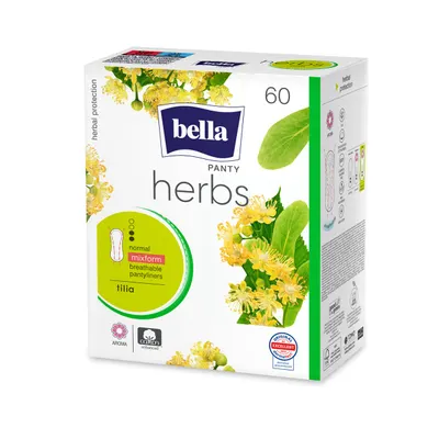 Absorbante Panty Herbs Floare de tei Mixform, 60 bucati, Bella