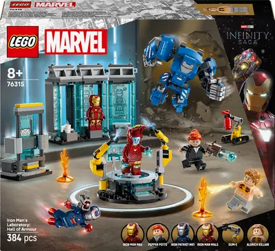 Constructor LEGO Marvel Super Heroes - Iron Man's Lab: Sala armurii (76315)