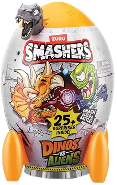 Set de joacă Zuru Smashers - Dinos vs Aliens: Mini ou de dinozaur, dinozaur gri