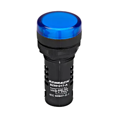 Lampa de semnalizare cu LED, monobloc, 230V-AC, albastru