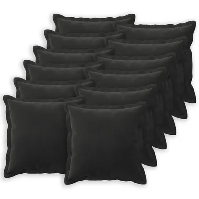 vidaXL Husă pentru pernă 12 pcs HOUTEN Negru 45 x 45 cm Catifea
