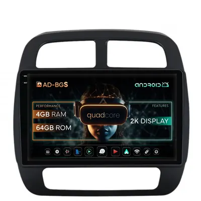 Navigatie 2K Dacia Spring (2021- Prezent), Android, S-Quadcore 4GB RAM + 64GB ROM, 9.5 Inch - AD-BGS90042K+AD-BGRKIT366V4s