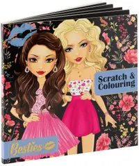 Carte de colorat Moxy Besties - Cu cărți de răzuit