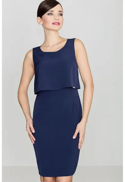 Rochie de zi model 114322 - Bleumarin