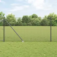 vidaXL Gard de sârmă sudată cu țepi 100 x 1 m Oțel acoperit cu PVC Gri
