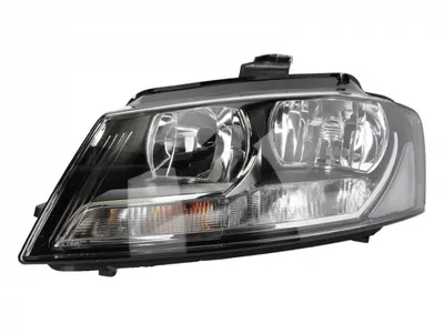 Far stanga (H7, reglaj electric, cu motoras, fundal negru insertii crom) AUDI A3