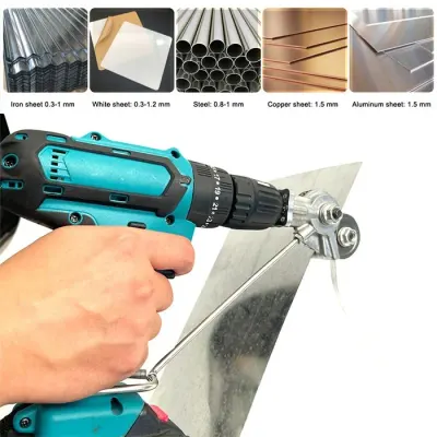 Adaptor pentru taiat tabla, cu role pentru bormasina
