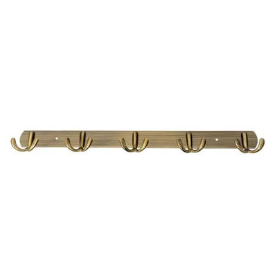 Cuier cu 5 Agatatori, Metal, Lungime 44.5 cm, Auriu