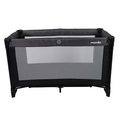 Pat de voiaj cu 2 nivele Nania Soda grey pliere compacta, robust, geanta transport inclusa
