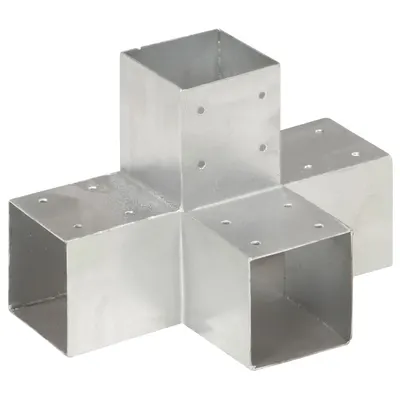 vidaXL Conector de grindă, formă X, 91 x 91 mm, metal galvanizat
