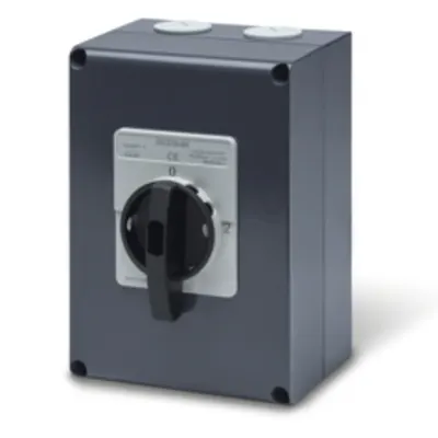 Intrerupator separator incastratn63A 3P IP65 264x315x122mm C2 IK10 GENERAL GREY/BLACK