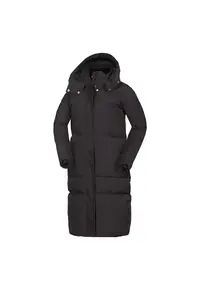 Women's insulated long sports jacket EVELYNN - Negru