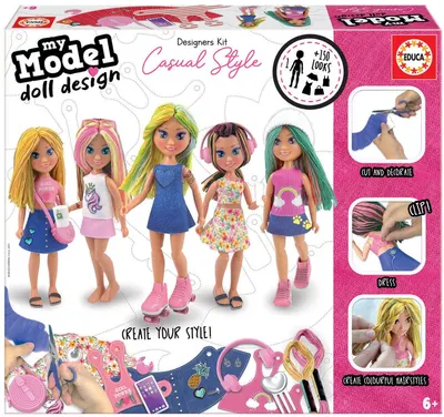 Set Educa Dolls - Modelul meu de design de papusa, stil casual