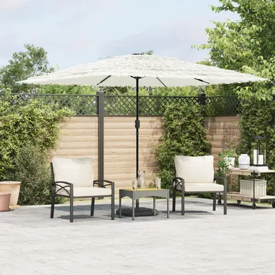 Gossi umbrela soare de gradina stalp din otel, alb 290x290x238 cm