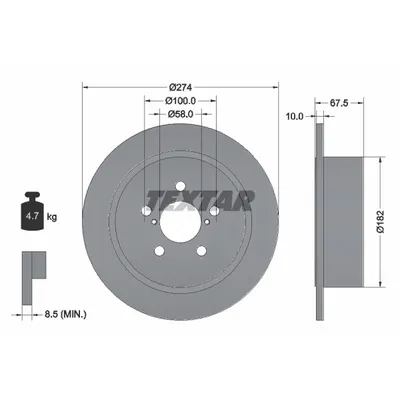 Disc frana TEXTAR 92167800