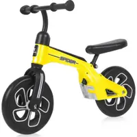 Bicicleta copii fara pedale Lorelli Spider Yellow, cadru usor din aluminiu, ghidon reglabil, scaun ajustabil pe inaltime de la 29 cm la 34 cm fata de sol
