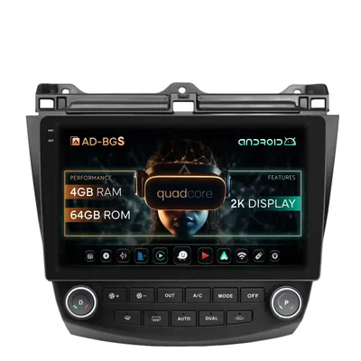 Navigatie 2K Honda Accord 7 (2005-2008), Android, S-Quadcore 4GB RAM + 64GB ROM, 10.36 Inch - AD-BGS100042K+AD-BGRKIT012