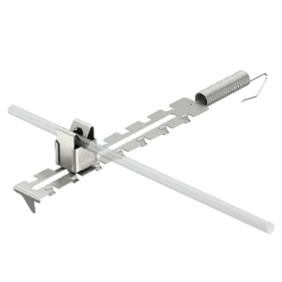 Ridge conductor holder with tensioning spring 8 mm | Type 132 U