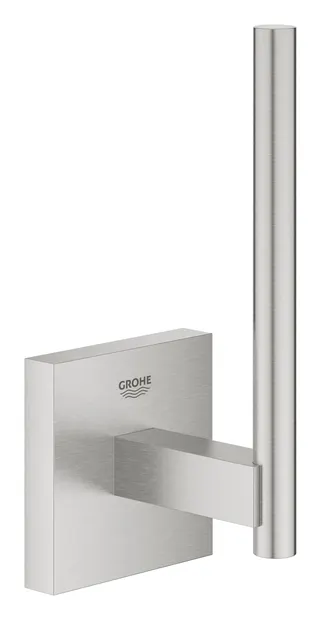 Suport hargie igienica Grohe Start Cube, pe perete, metal, mat, otel satinat, 40979DC0