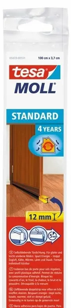 Ușă etanșantă Tesa - Tesamoll Standard, 1 m x 12 mm, maro