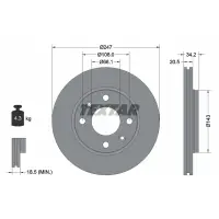 Disc frana TEXTAR 92043103