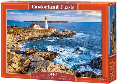 Puzzle Castorland din 500 de piese - Răsărit de soare peste Cape Elizabeth (EliSabeth)