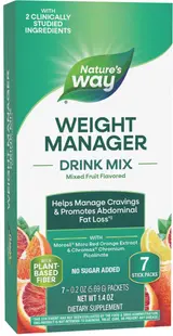 Weight Manager Drink Mix Formulă de control al greutății, gust de fructe, 7 pliculețe, Nature's Way