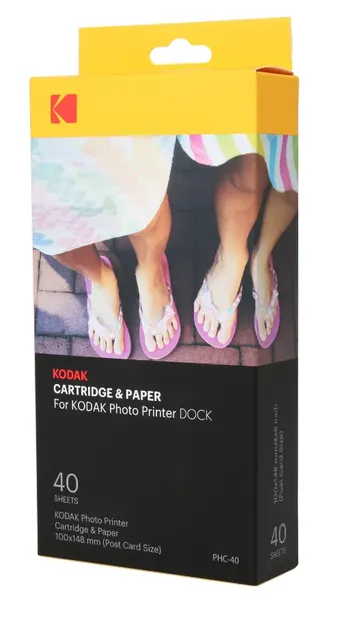Cerneală și hârtie foto Kodak - pentru imprimantă foto Dock, 40 pack