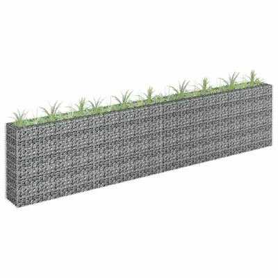 vidaXL Strat înălțat gabion, 360 x 30 x 90 cm, oțel galvanizat