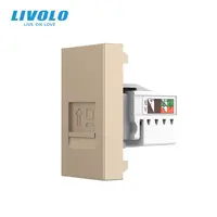 Modul priza retea RJ45, 1M Auriu