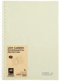 Caiet cu spirală Sworld Wheat Straw - A5, 60 de file, verde