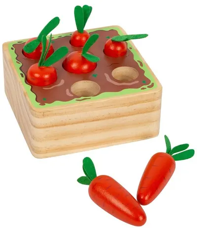 Joc de lemn Small Foot - Găsiți locul potrivit pe morcov